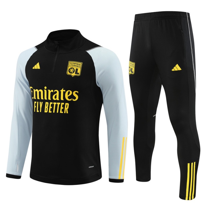 Lyon 23/24 Tracksuit - Black/Grey/Yellow