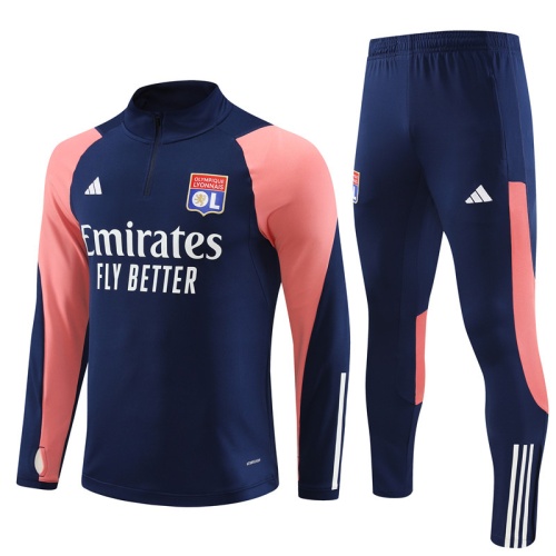 Lyon 23/24 Tracksuit - Dark Blue/Pink