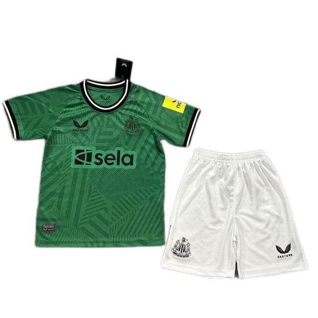 Kids-Newcastle 23/24 Away Green Soccer Jersey