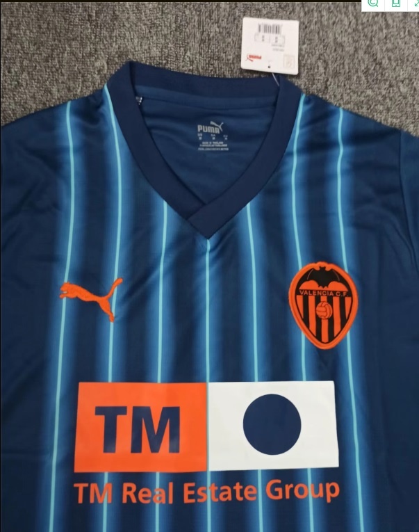 Valencia 23/24 Away Dark Blue Soccer Jersey