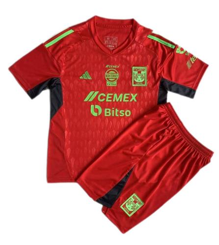 Kids-Tigres UANL 23/24 GK Red Soccer Jersey