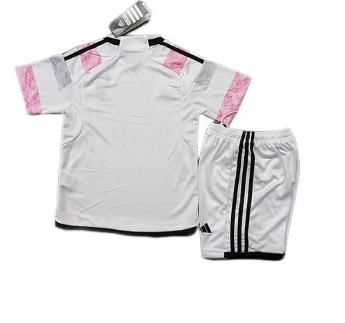 Kids-Juventus 23/24 Away White Soccer Jersey