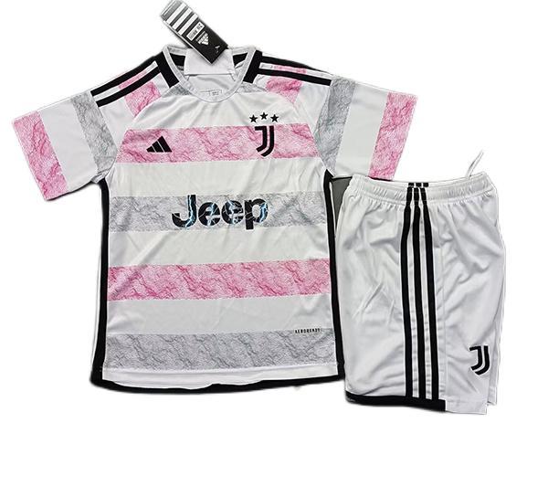 Kids-Juventus 23/24 Away White Soccer Jersey