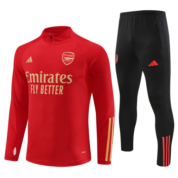 Kids Arsenal 23/24 Tracksuit - Red/Golden