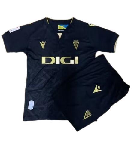 Kids-Cadiz 23/24 Away Black Soccer Jersey