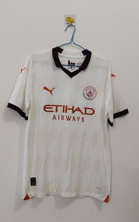 Manchester City 23/24 Away White Jersey