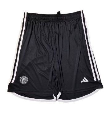 Manchester Utd 23/24 Away Black Soccer Shorts