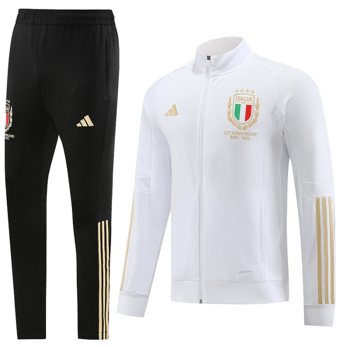 Italy 23/24 Tracksuit - White/Golden