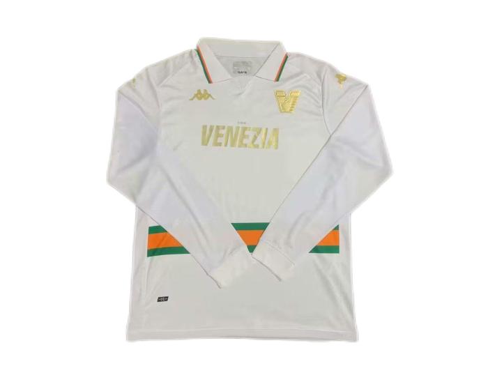 Venezia 23/24 Away White Long Soccer Jersey