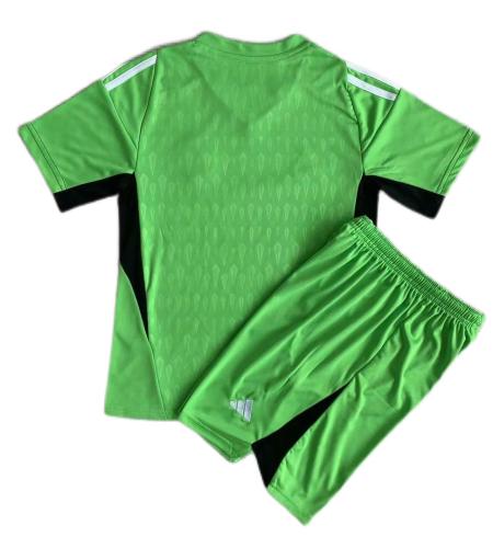 Kids-Manchester Utd 23/24 GK Green Soccer Jersey