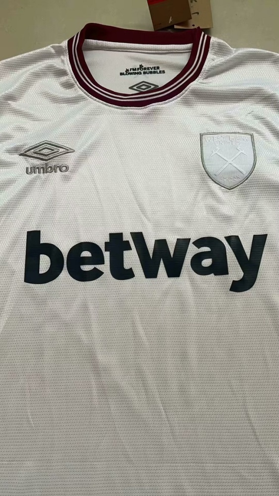 Westham 23/24 Away White Soccer Jersey