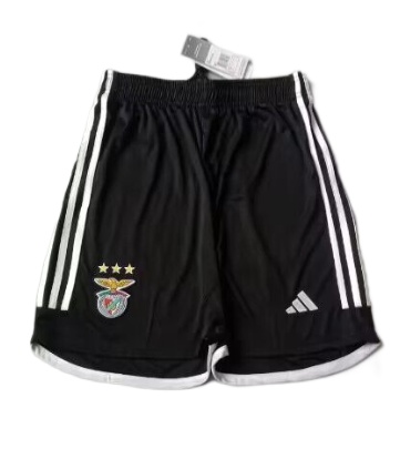 Benfica 23/24 Away Black Soccer Shorts