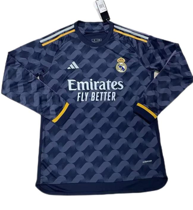 Real Madrid 23/24 Away Black/Grey Long Jersey