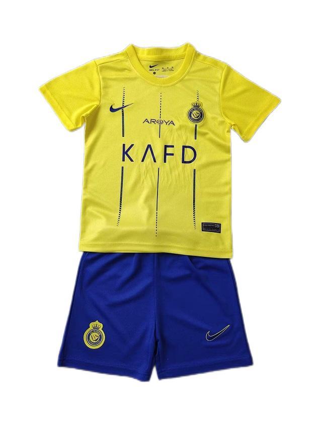 Kids-Al-Nassr 23/24 Home Soccer Jersey