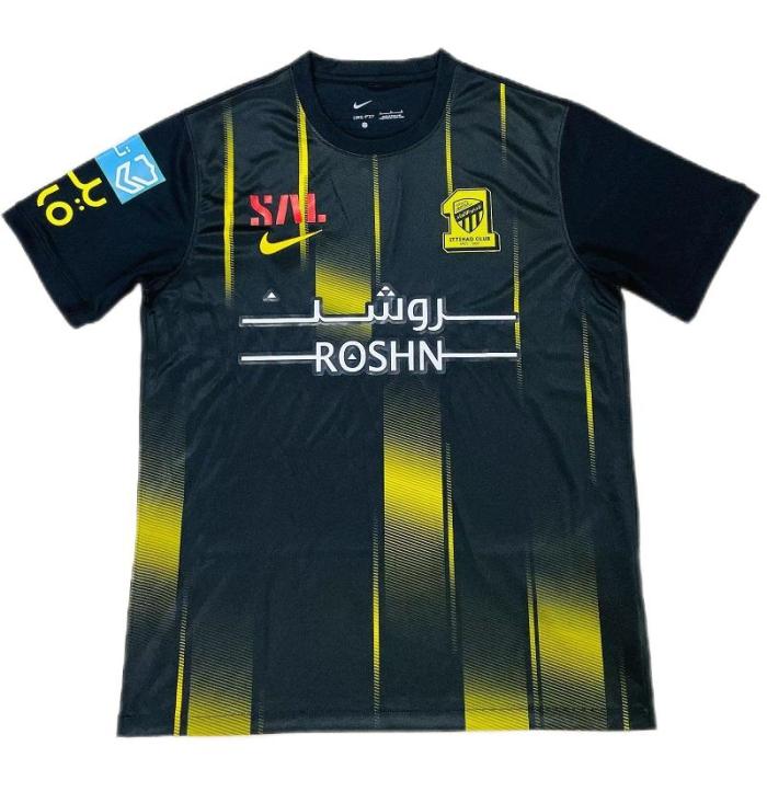 Al-ITTIHAD 2024 Third Black/Yellow Soccer Jersey