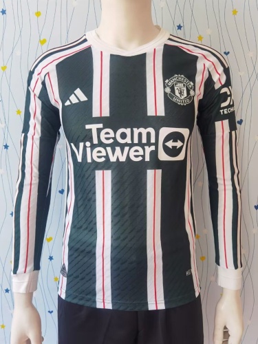 Manchester Utd 23/24 Away Green Long Jersey(Player)