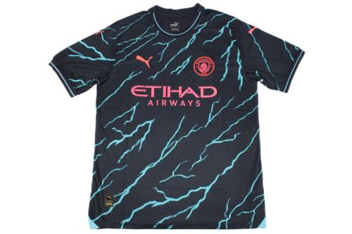 Manchester City 23/24 Third Black/Blue Jersey