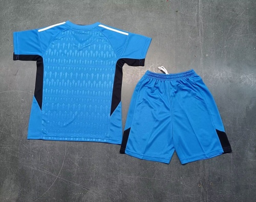 Kids-Real Madrid 23/24 GK Blue Soccer Jersey