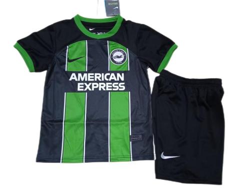 Kids-Brighton 23/24 Away Black/Green Soccer Jersey