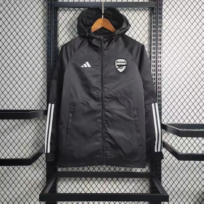 Arsenal 23/24 Wind Coat - Black/White