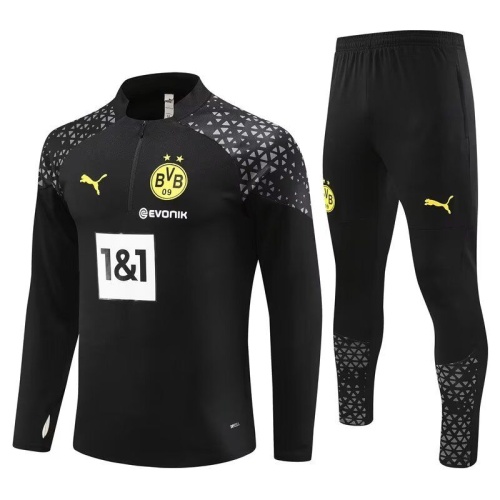 Kids Dortmund 23/24 Tracksuit - Black