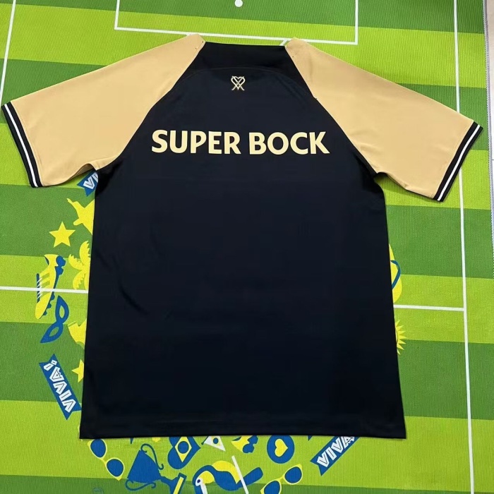 Sporting Lisbon 23/24 Third Black Soccer Jersey