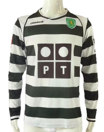Sporting Lisbon 01/02 Home Long Soccer Jersey