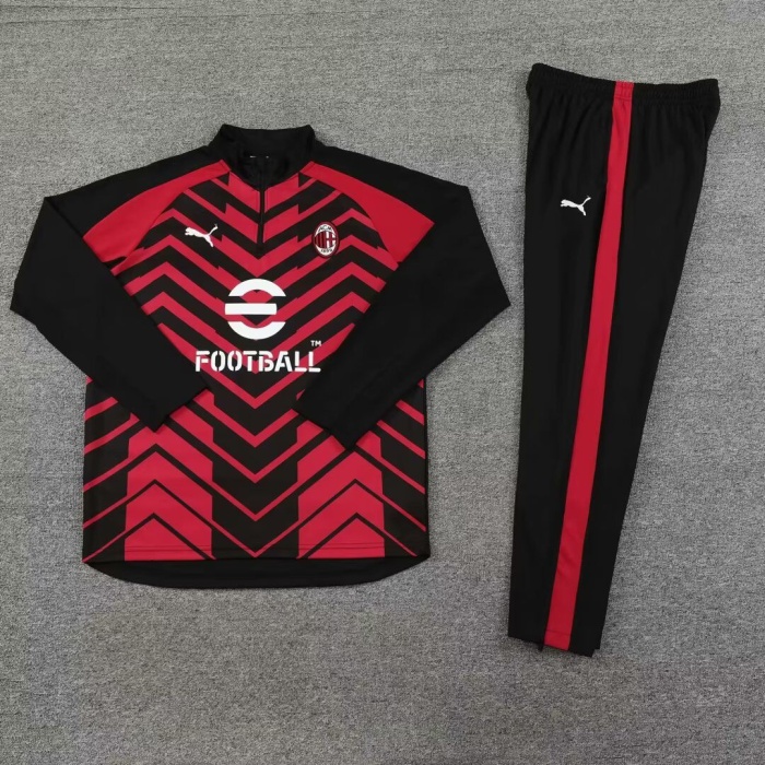 AC Milan 23/24 Tracksuit - Red/Black