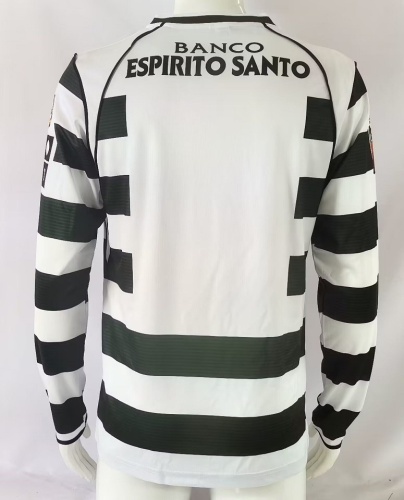 Sporting Lisbon 01/02 Home Long Soccer Jersey
