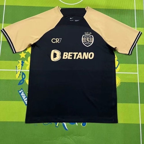 Sporting Lisbon 23/24 Third Black Soccer Jersey