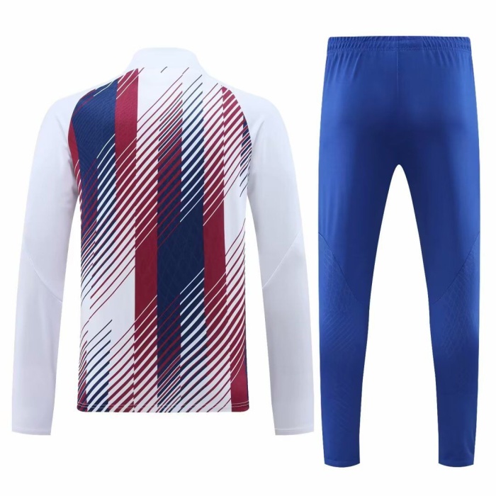 Barcelona 23/24 Tracksuit - White/Blue/Red