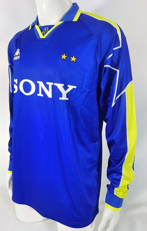 Juventus 96/97 Away Blue Long Soccer Jersey