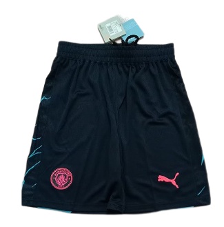 Manchester City 23/24 Third Black/Blue Soccer Shorts