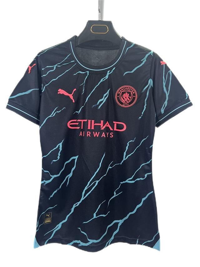 Manchester City Woman 23/24 Third Black/Blue Jersey