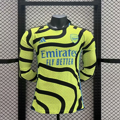 Arsenal 23/24 Away Yellow Long Jersey(Player)