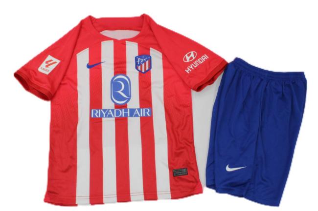Kids-Atletico Madrid 23/24 Home Soccer Jersey