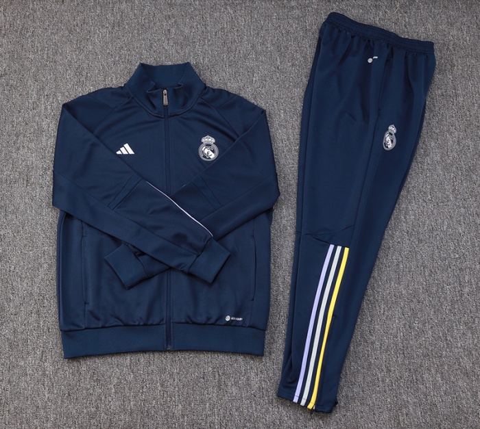 Real Madrid 23/24 Tracksuit - Navy Blue/White