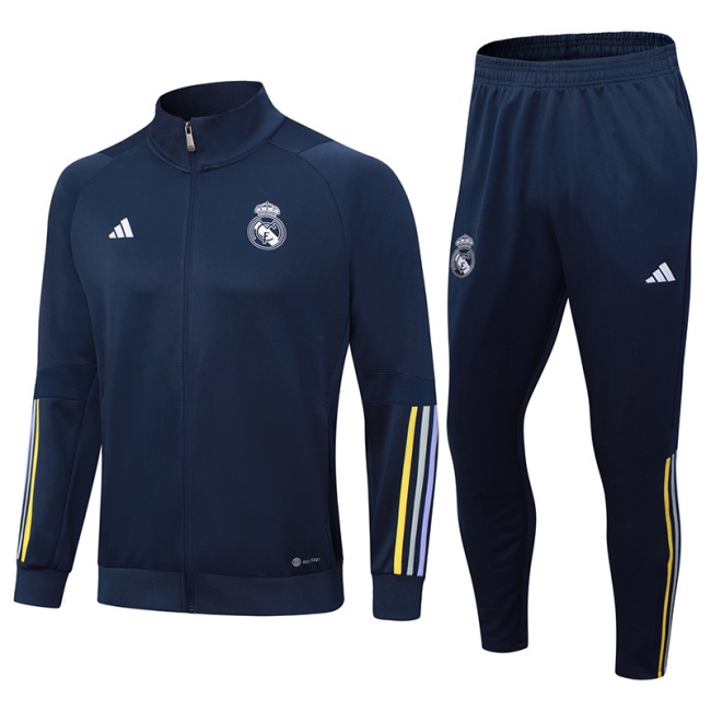 Real Madrid 23/24 Tracksuit - Navy Blue/White