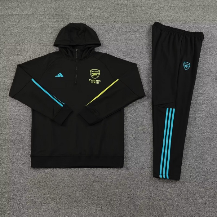 Arsenal 23/24 Hoodie Tracksuit - Black