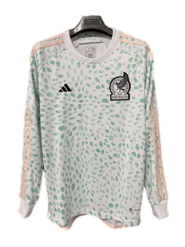 Mexico 2023 Away White/Green Long Jersey