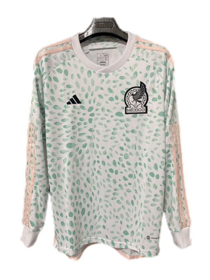Mexico 2023 Away White/Green Long Jersey