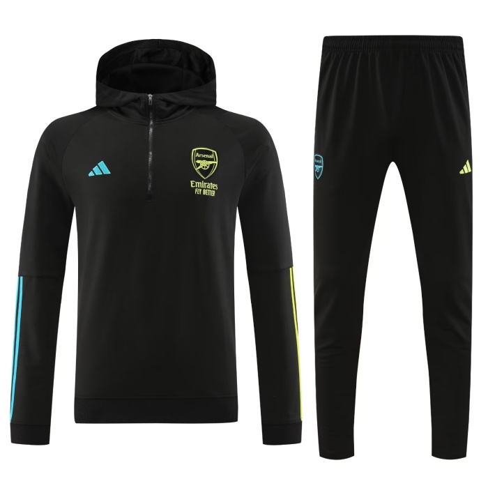 Arsenal 23/24 Hoodie Tracksuit - Black