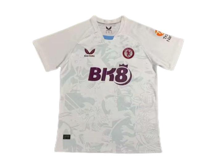 Aston Villa 23/24 Away White Soccer Jersey