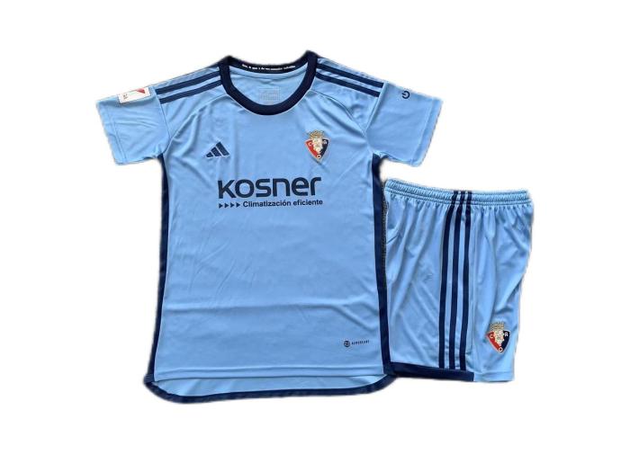 Kids-Osasuna 23/24 Away Blue Soccer Jersey