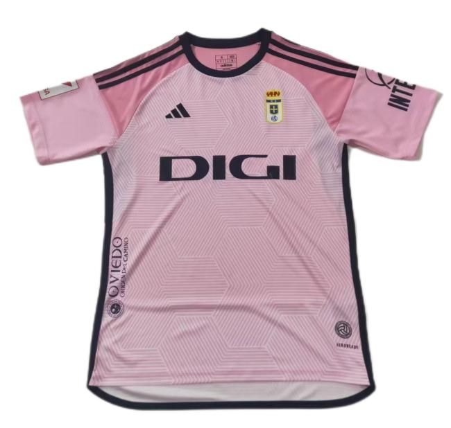 Real Oviedo 23/24 Away Pink Soccer Jersey