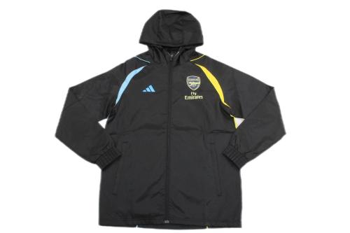 Arsenal 23/24 Wind Coat - Black/Blue/Yellow