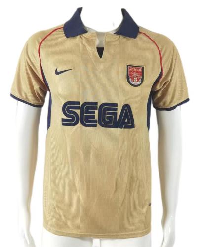 Arsenal 01/02 Away Golden Soccer Jersey