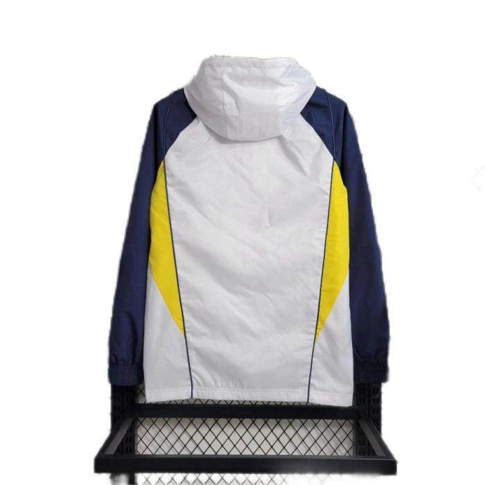 Real Madrid 23/24 Wind Coat - White/Dark Blue