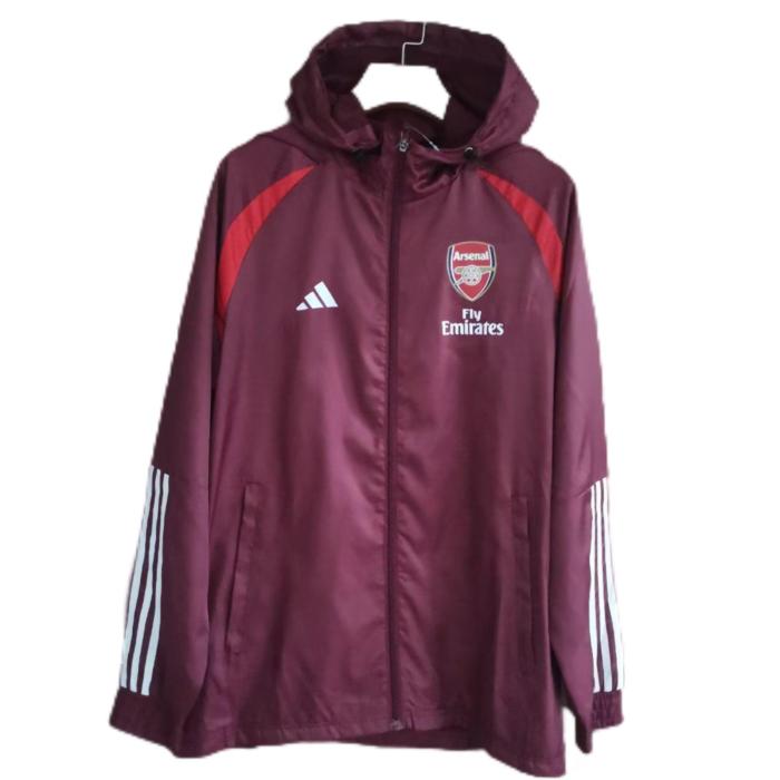 Arsenal 23/24 Wind Coat - Dark Red