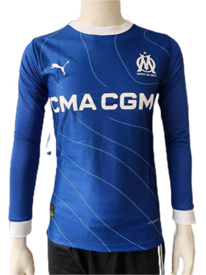 Marseilles 23/24 Away Dark Blue Long Jersey(Player)